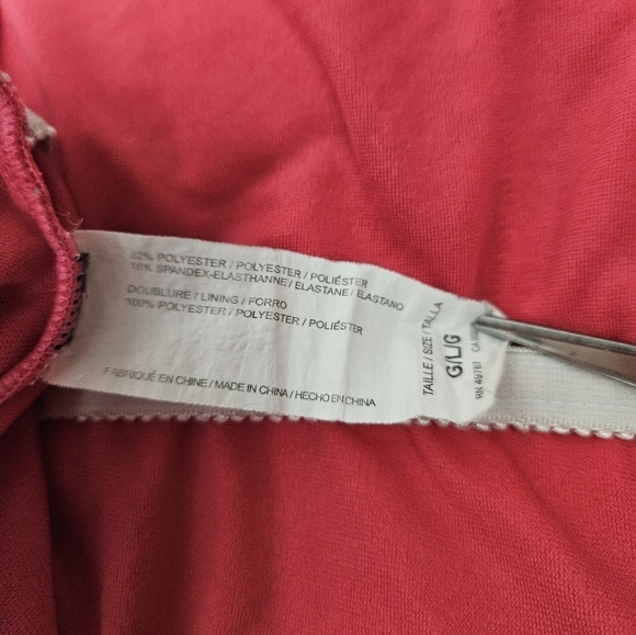 Ninety Nine Hot Pink 1 Piece Pineapple Swimsuit Bathing Suit Size Large Juniors - Picture 7 of 8